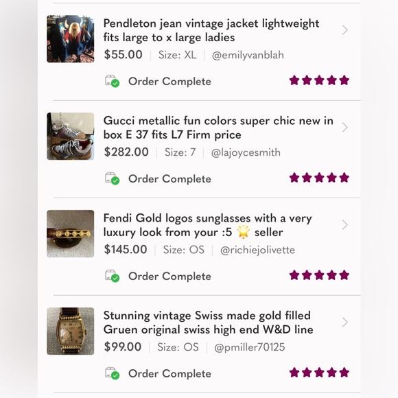 Posh 5 star ratings on my listings feed back 💗💗💗💗💗 - Picture 11 of 12